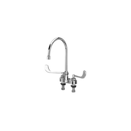 Zurn -XLCENTERSET FAUCET W/8" GOOSENECK SPOUT & 6" WRIST BLADE HD Z812C6-XL